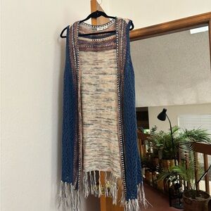 Cato Woman Boho Knitted Vest Size 18/20